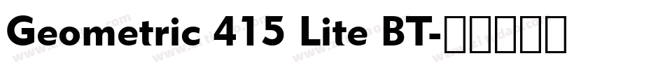 Geometric 415 Lite BT字体转换